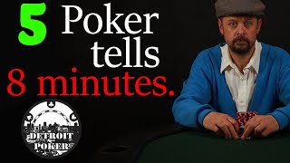 5 Live poker tells in 8 minutes! Seen at 1/2 and 2/5 live poker tables - Detroit Poker Vlog #56!