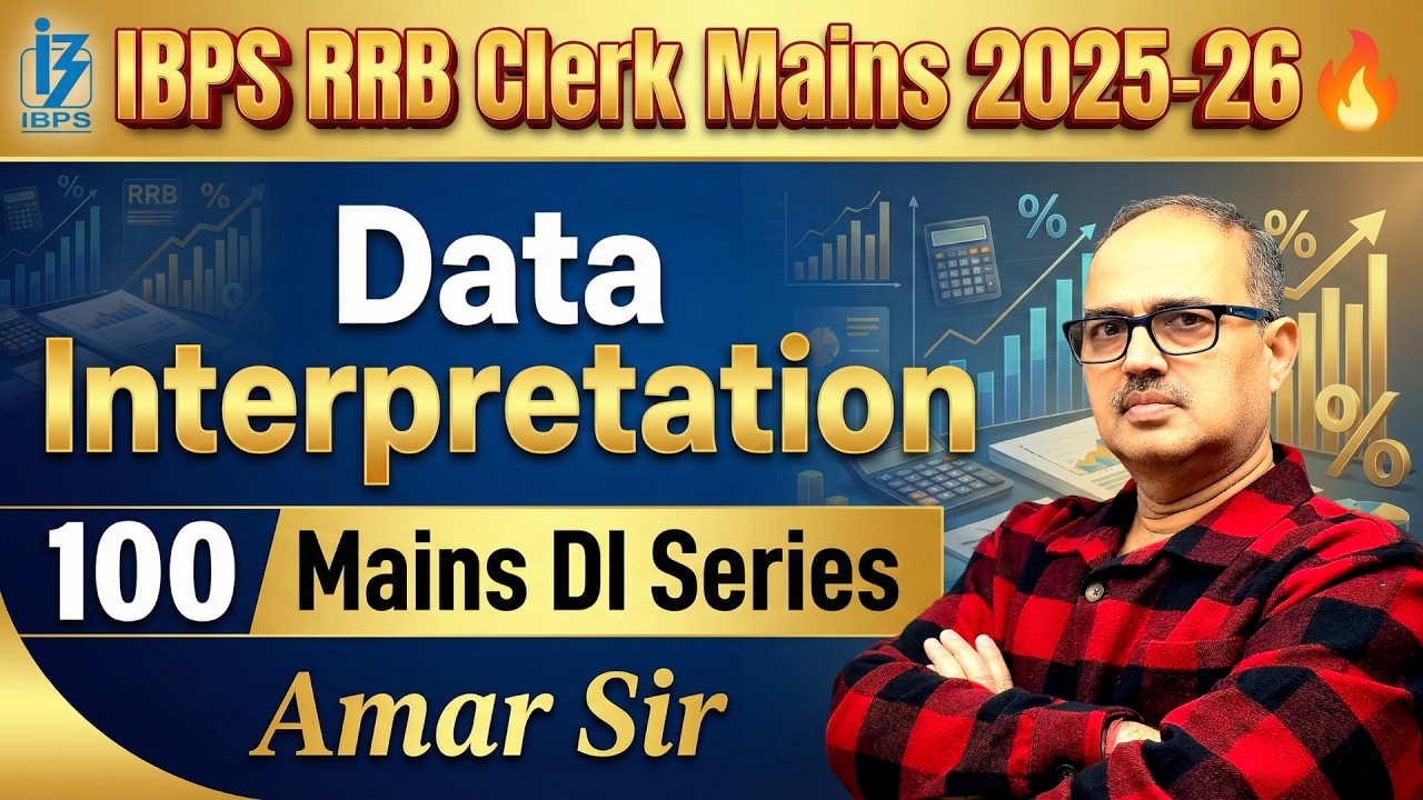RRB Clerk Mains 2025-26 🔥 Data Interpretation | 100 Mains DI Series #50 ...