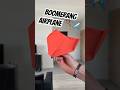 I Tested BOOMERANG AIRPLANE 🪃✈️  #airplane #papercraft #origami #skill #skills #trick
