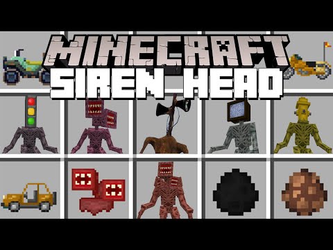 Minecraft SIREN HEAD MOD / SIREN MONSTERS MOBS MOD! (Minecraft Mods)