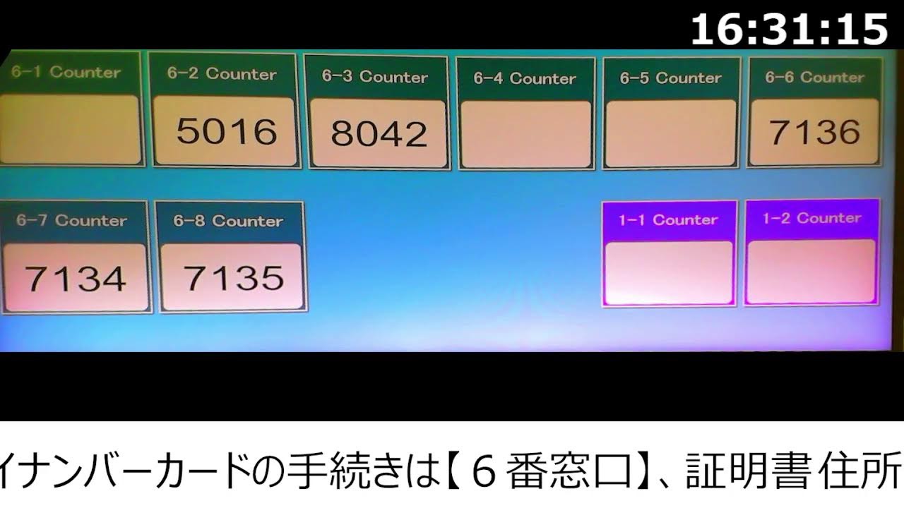 松本市 市民課窓口混雑状況LIVE