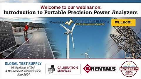 Webinar: Introduction to Portable Precision Power Analyzers with Fluke