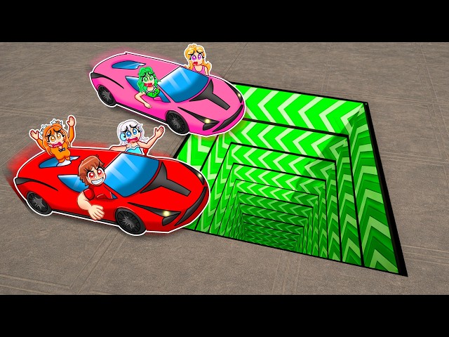 IMPOSSIBLE Square Speed Boost Hole Race In GTA 5...