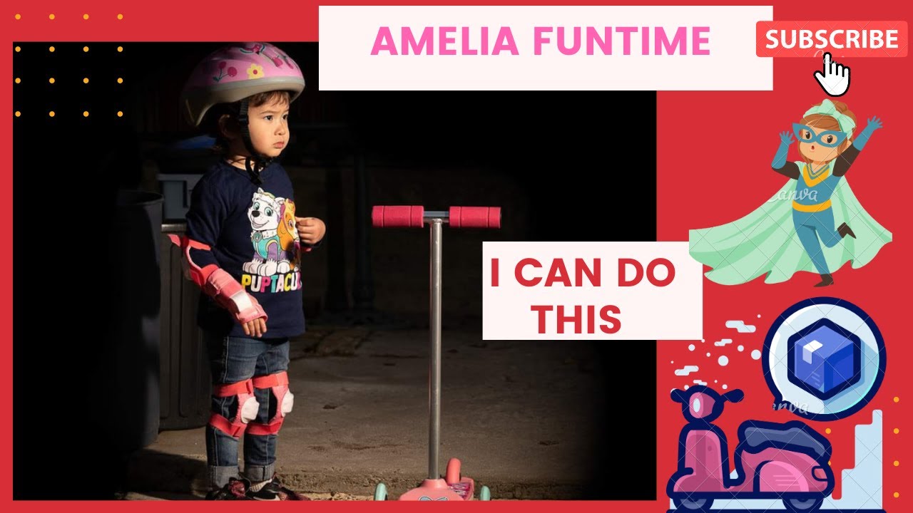 Firsr time  riding Scooter | I can do this | Amelia FunTime