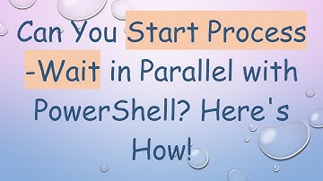 Can You Start Process -Wait in Parallel with PowerShell? Here