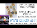 Multi-Layered Torn Flowers | Simple Vintage Journal Embellishments