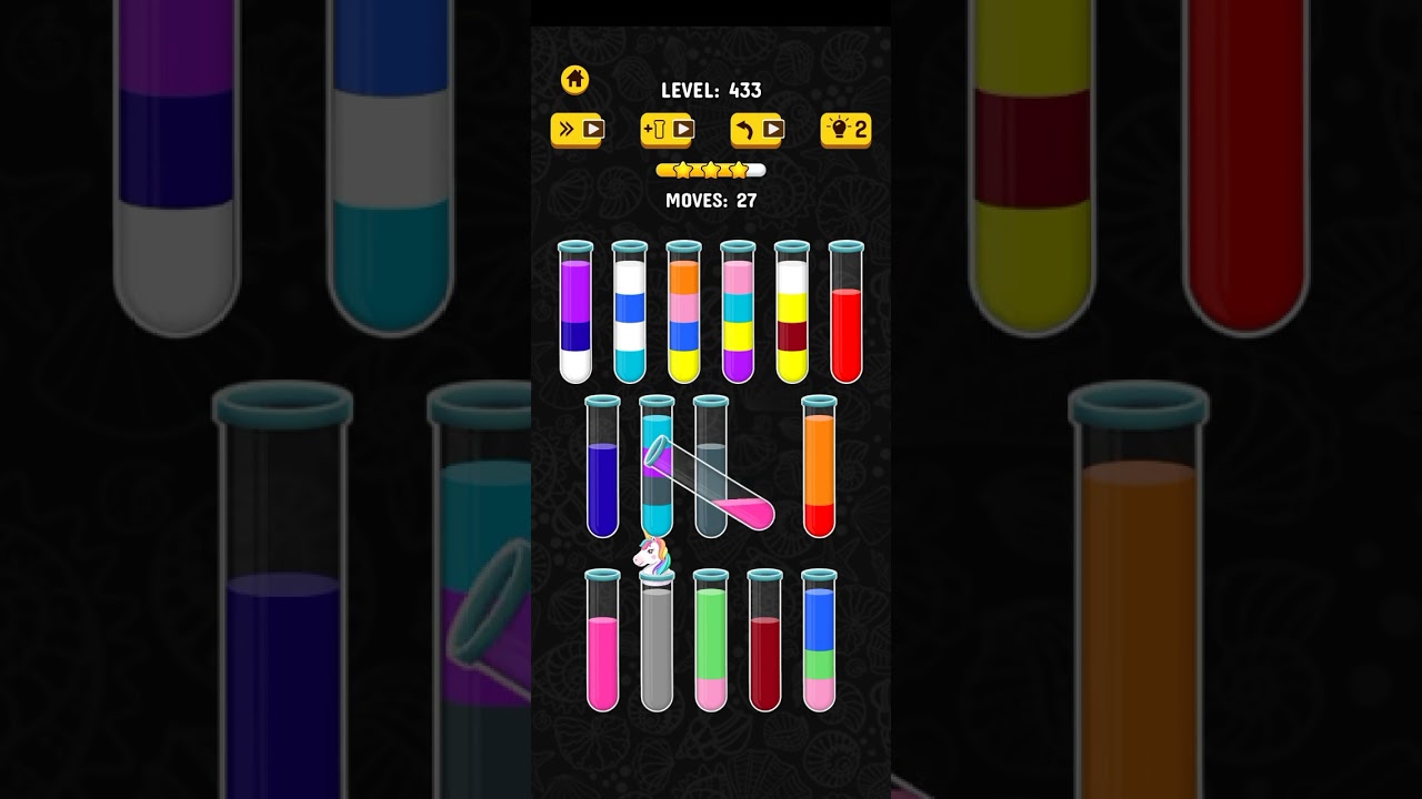 Color Water Sort 3D level 433   - Water Color Sorting Games TapNation 