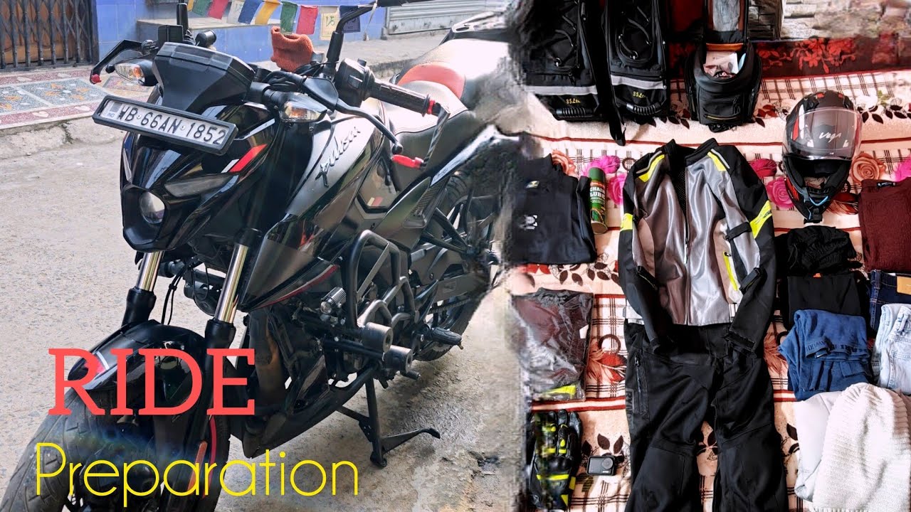 Preparation for our new big ride and that i packed before riding .