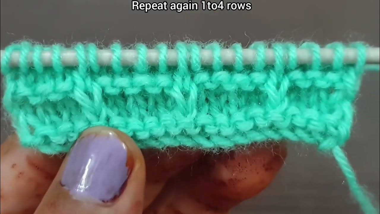 Very pretty knitting stitch pattern for cardigans /sweater/scarf