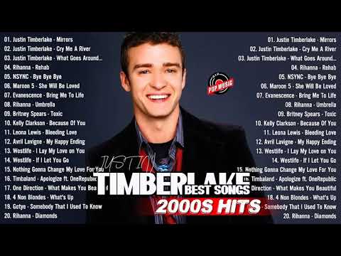 Justin Timberlake Best Songs   Justin Timberlake Greatest Hits   2000s Music Hits Mix