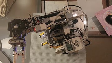 LEGO 6 Axis robot - First straight lines with inverse kinematics