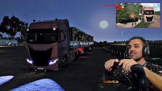 VIAGEM DE MADRUGADA SEMPRE TEM SURPRESAS - Vida de Caminhoneiro #250 - Euro Truck Simulator 2 screenshot 2
