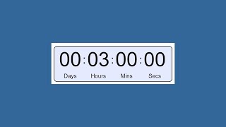 3 Hour - TIMER & ALARM - 1080p - COUNTDOWN; #3hour; #3hourtimer; #countdown;