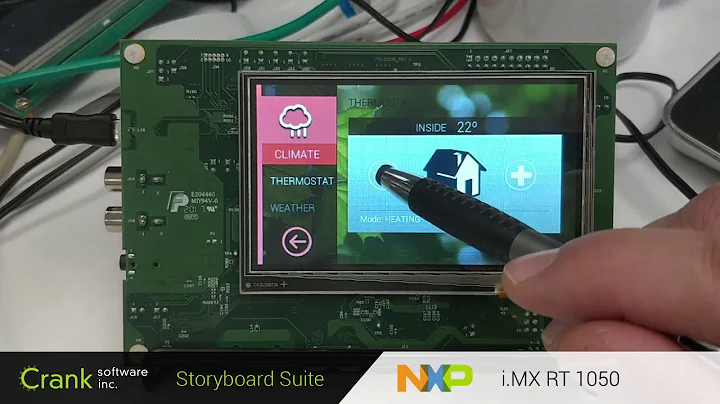 NXP i.MX RT 1050, Cortex M7 and Storyboard | Crank Software Sample GUI Demo