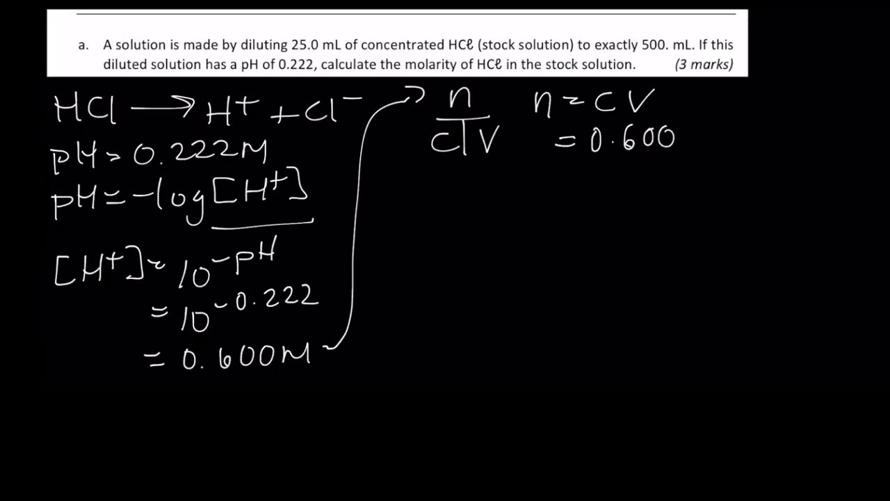 Calculating MOLARITY from pH!