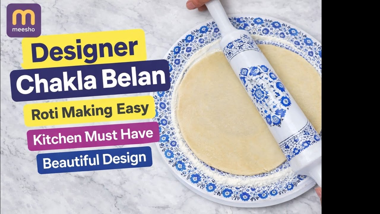 Printed Chakla Belan Set | Best Kitchen Tool for Roti | Designer Chakla Belan  