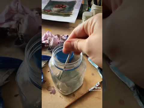 ფუნჯების გარეცხვა/როგორ გავრეცხოთ ზეთის საღებავებიანი ფუნჯები/ზეთის საღებავებში ხატვა