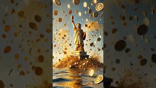 Millions in Gold Coins Explode from the Statue of Liberty