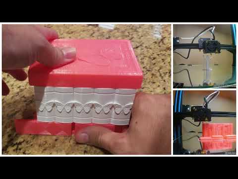 3D Printed Secret Butterfly Puzzle Box CR10S