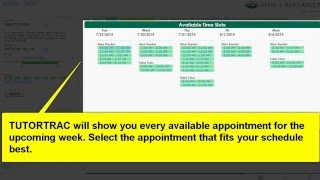 Making an Appointment on TutorTrac