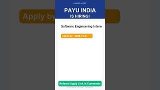 PayU India | Software Engineering Intern | Off Campus 2026 | Apply Now | India
