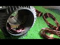 Rewinding a 440 Volts 1440 RPM 1.5 HP/ 1.1 KW motor in Live. Complete details