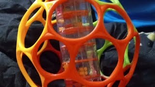 Krystal Plays  Bright Starts Oball Rollin' Rainstick Rattle