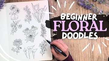 Negen bloemenkrabbels die je moet kennen // Bloemen tekenen voor beginners