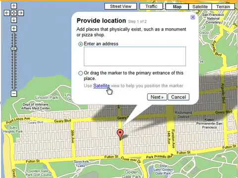 how to add places on Google Map.