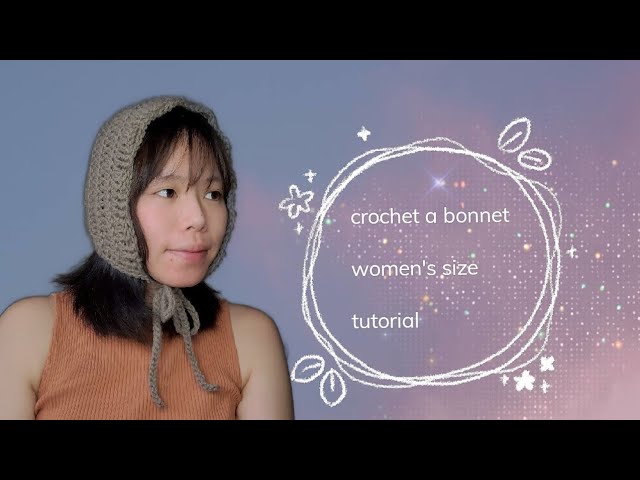easy hood bonnet tutorial, step by step with half double crochets