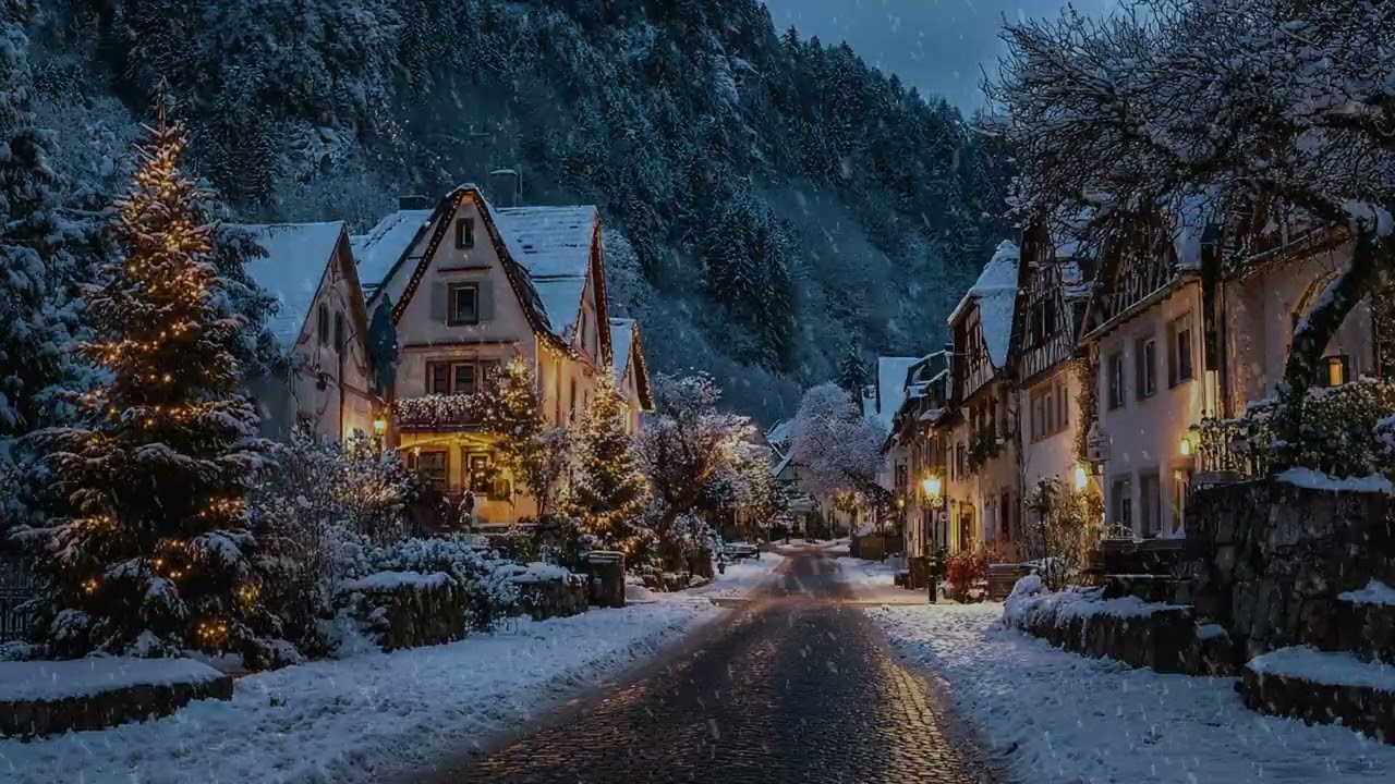 Raging Blizzard Sweeps Through Winter Village ┇ Strong Wind Sounds for Deep Sleep & Focus