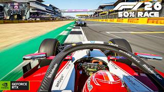 Charles Leclerc's Ferrari SF-26 | 2026 British GP Sunset Weather | 50% Race Steering Wheel Gameplay screenshot 4