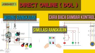 Tutorial Wiring Rangkaian Direct On Line ( DOL ) dan Cara Kerja Sekaligus Simulasi Rangkaian DOL