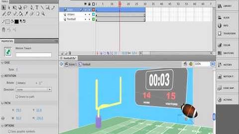 38. Adobe Flash - Adding a Blur Filter to an Animation