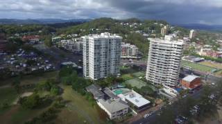 Burleigh Heads Accommodation - Drone Footage Of Burleigh Beach Tower