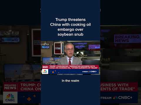 Thumbnail: Trump threatens China with cooking oil embargo over soybean snub
