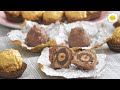 Try to make Ferrero ROCHER chocolate with puffs 用泡芙尝试制作费列罗ROCHER巧克力 ASMR