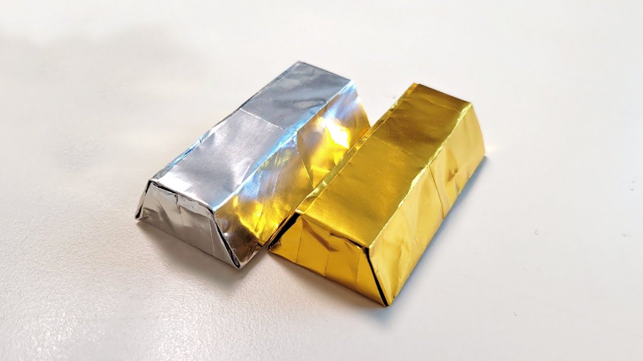 색종이접기금괴종이접기(금괴접기,골드바종이접기,골드바접기,은괴종이접기,은괴접기,gold bar origami,origami,재미