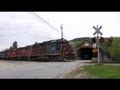 Vermont Railway Train Chase Through the Green Mountains Spring 2011