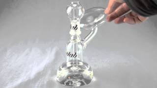 iDAB - Clear "OG Disk" Vapor Rig w 14mm Fixed 3-hole Diffy - TheDabLab.com
