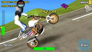 เกมมือถือ มอเตอร์ไซค์บิ๊กไบค์ผาดโผน ยกล้อ เล่นท่า โชว์ลีลา Freestyle King Stunt Bike AndroidGameplay screenshot 3