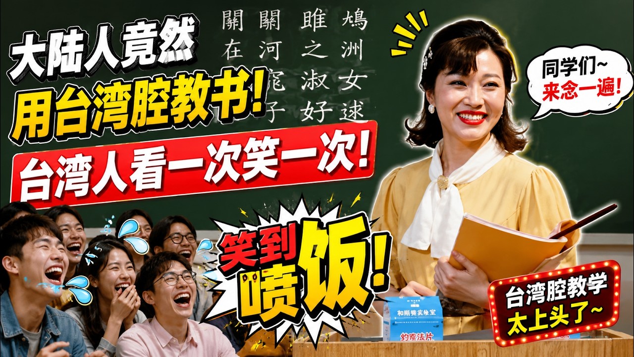 大陆人竟然用台湾腔教书!台湾人看一次笑一次!笑到喷饭!《一年一度喜剧大赛》#搞笑 #台湾 縮圖