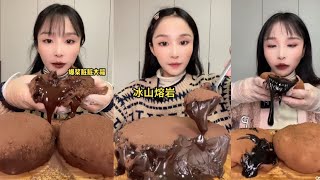 [Kwai Asmr] - Asmr Chocolate Big Mochi Chocolate Lava Fudge Cake Dessert