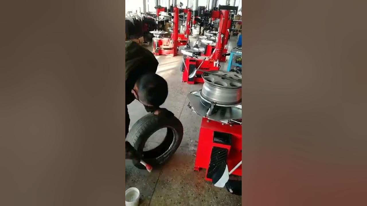 Tire machine operation Cael brand YouTube