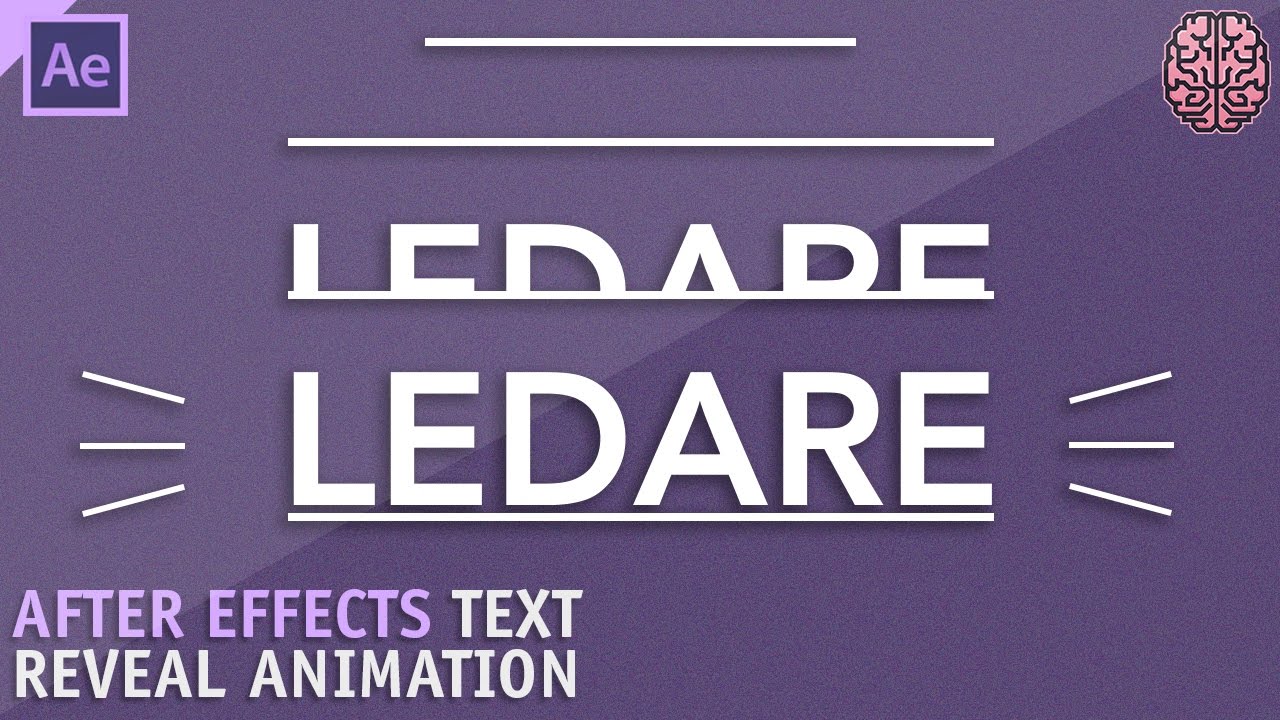 Tutorial: Text Reveal Animation | After Effects CC by Qehzy - YouTube