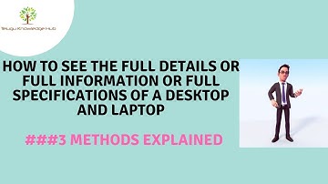 How to see or check the System Configuration of New or Old Laptop or Desktop #FULL GUIDE 2020