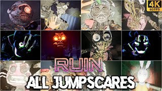 FNAF Security Breach Ruin ALL Jumpscares & Scary moments (4k60fps)