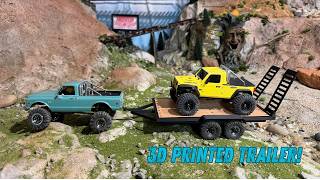 SCX30 3D Printed Trailer! See it in ACTION! #bambulab #bambulabp2s #rc #axial