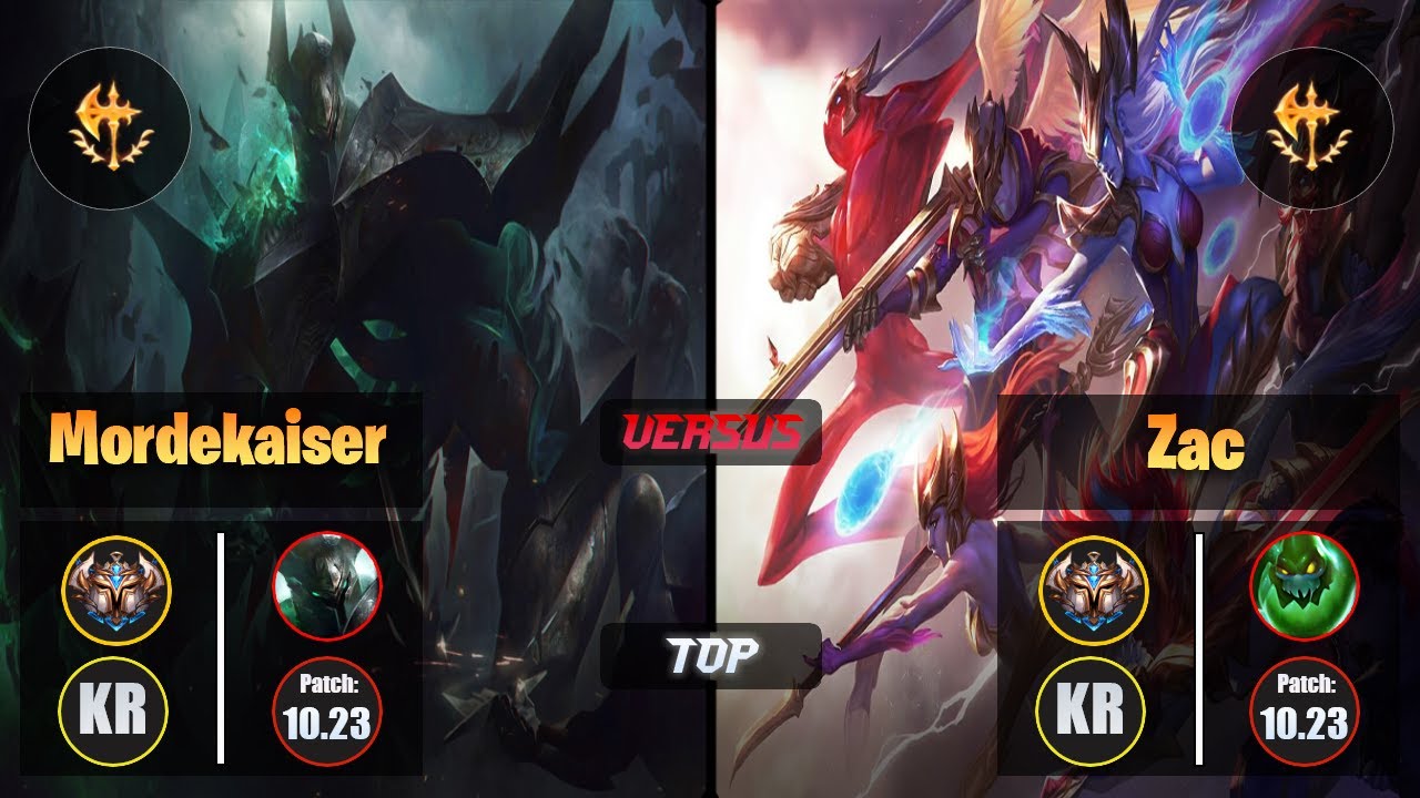 Challenger MORDEKAISER [Conqueror] (Top) VS  ZAC - Challenger KR Patch 10.23