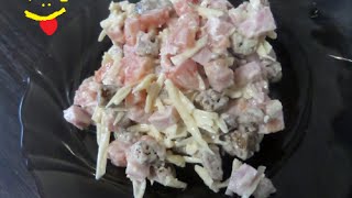 Салат с кириешками. A delicious salad for any holiday. Салат с кириешками. A delicious salad for any holiday.